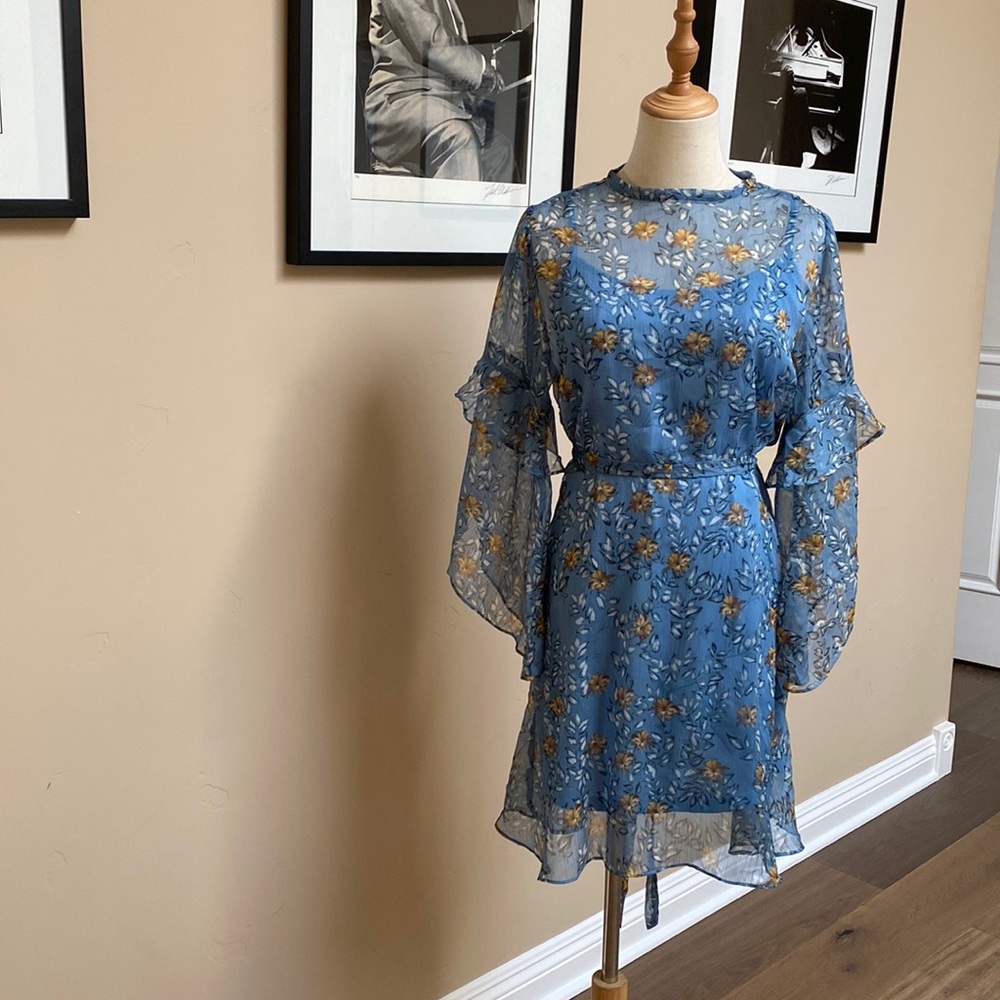 Umgee, USA, sheer floral dress camisole lining.